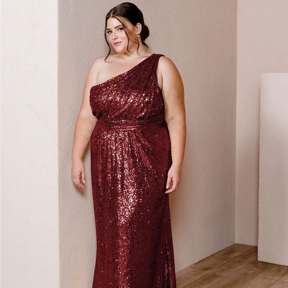 Revelry Starla Sequin Dress Size 18 Cabernet - 205 C30 - Picture 1 of 13